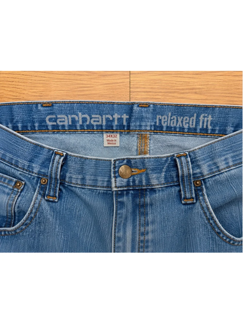Carhartt Women’s Blue Straight Leg Jeans Size 30 Workwear Denim